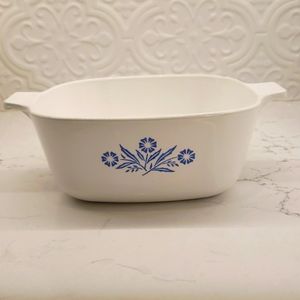 Vintage 1960's Corning Ware Blue Cornflower P-1 1/2-B Casserole Dish